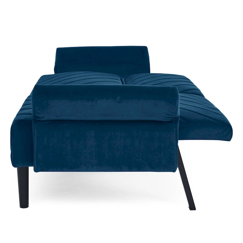 Canapé-lit convertible 87 Velvet pliant avec accoudoirs réglables