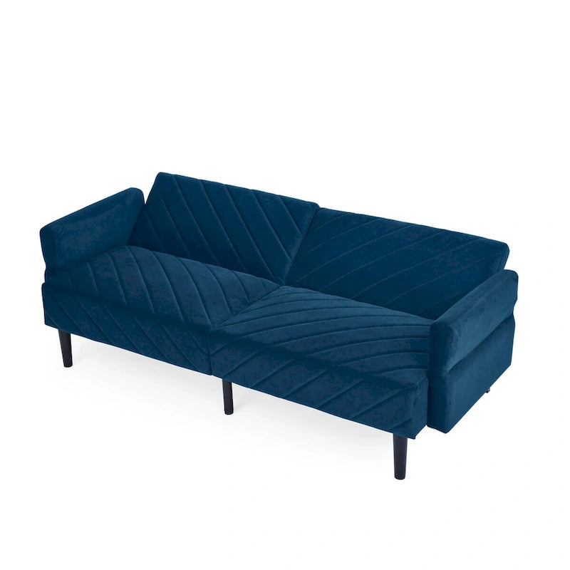 Canapé-lit convertible 87 Velvet pliant avec accoudoirs réglables
