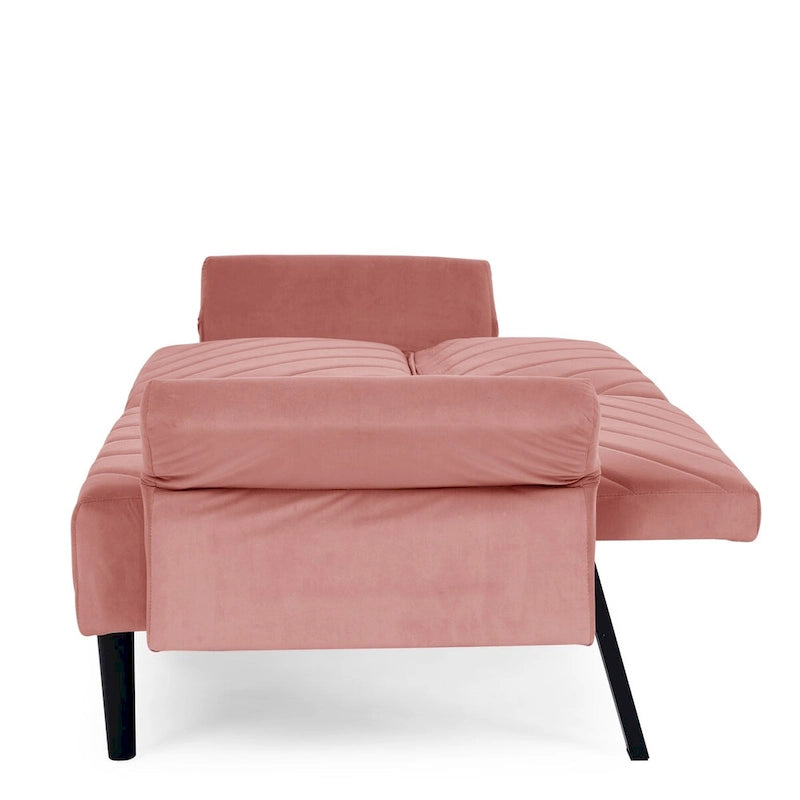 Canapé-lit convertible 87 Velvet pliant avec accoudoirs réglables
