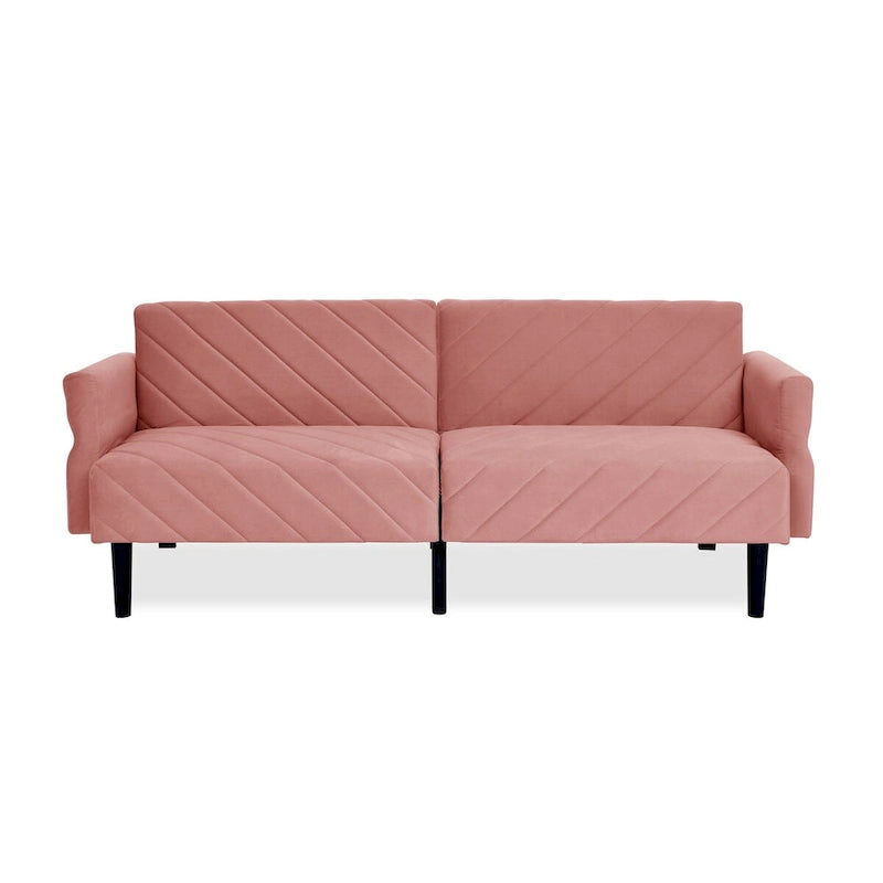 Canapé-lit convertible 87 Velvet pliant avec accoudoirs réglables