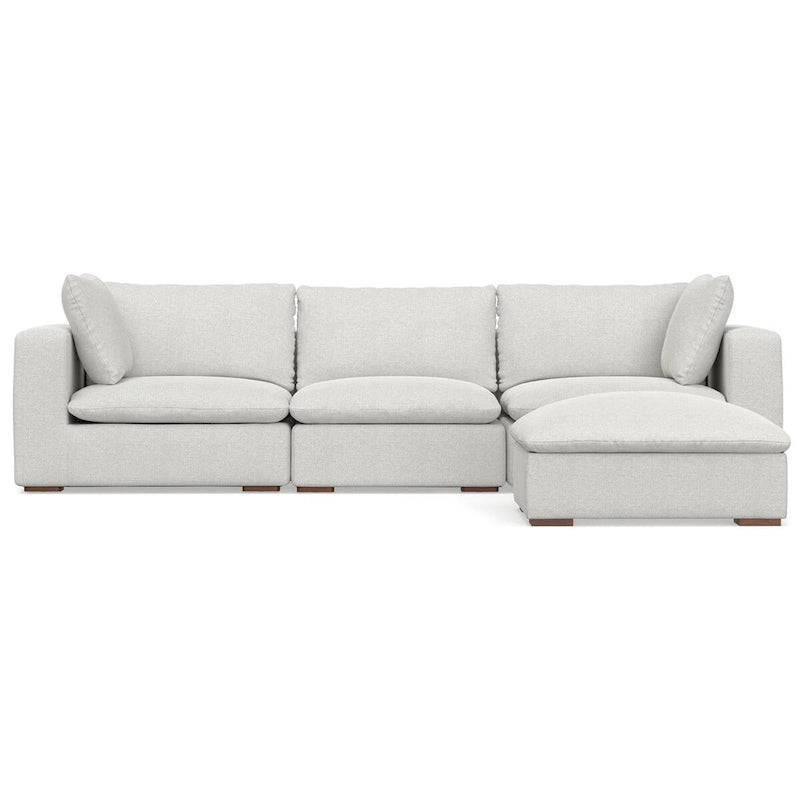 WYNDENHALL Marlee Canapé modulaire 3 places et pouf en tissu chenille velouté haute performance