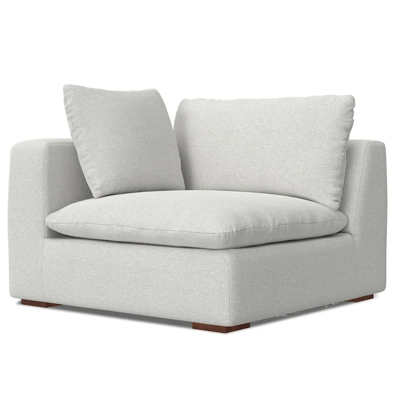 WYNDENHALL Marlee Canapé modulaire 3 places et pouf en tissu chenille velouté haute performance
