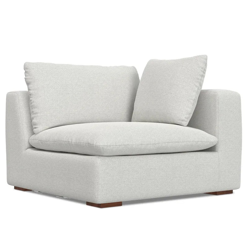 WYNDENHALL Marlee Canapé modulaire 3 places et pouf en tissu chenille velouté haute performance