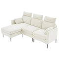 Canapé sectionnel chenille 89 po avec méridienne extra large pour salon