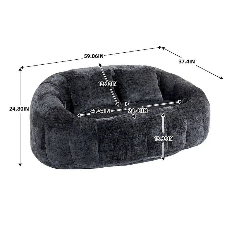 59,06 Canapé paresseux Confort durable Dossier haut