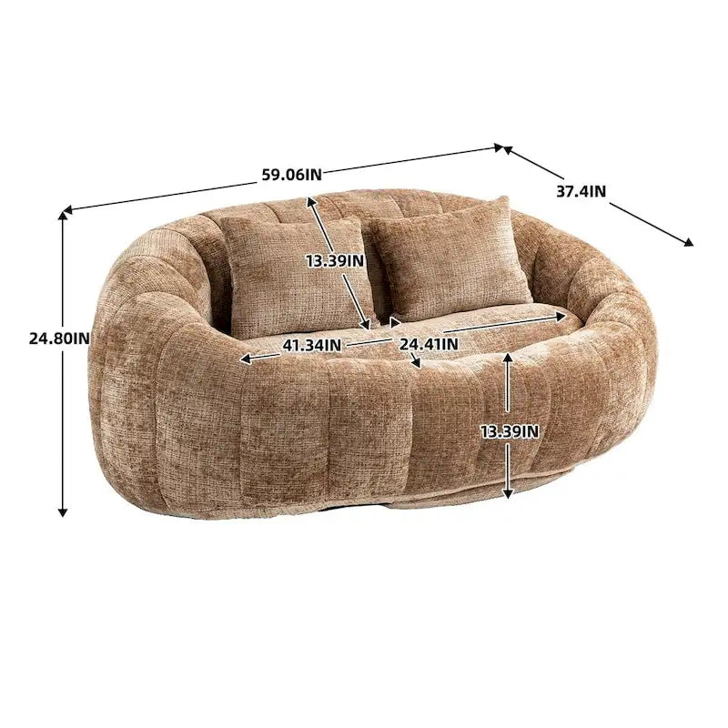 59,06 Canapé paresseux Confort durable Dossier haut