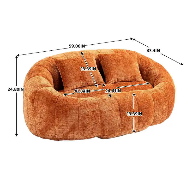 59,06 Canapé paresseux Confort durable Dossier haut