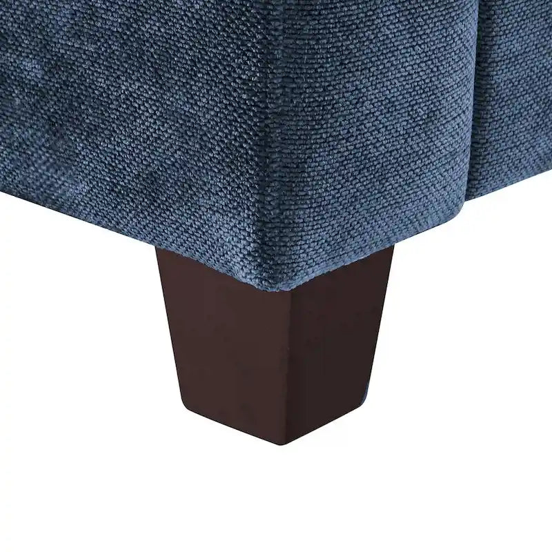 Canapé 3 places moderne en velours côtelé LUE BONA 81, canapé rembourré rectangulaire en polyester pour salon - 81W X 33D X 26H
