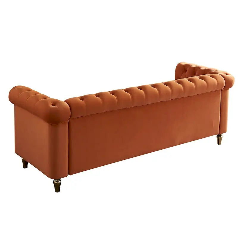 Canapé en velours de style moderne de 215 cm pour salon