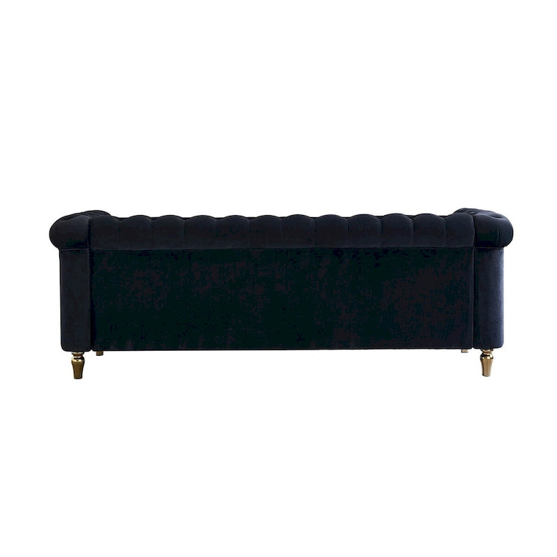 Canapé en velours de style moderne de 215 cm pour salon