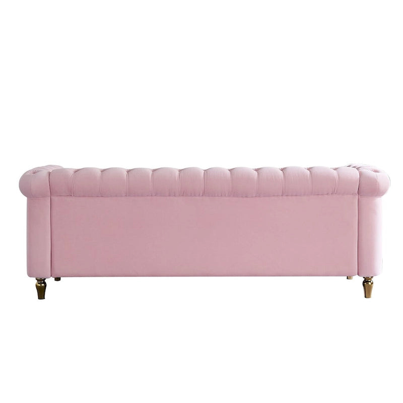 Canapé en velours de style moderne de 215 cm pour salon