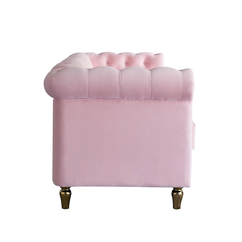 Canapé en velours de style moderne de 215 cm pour salon