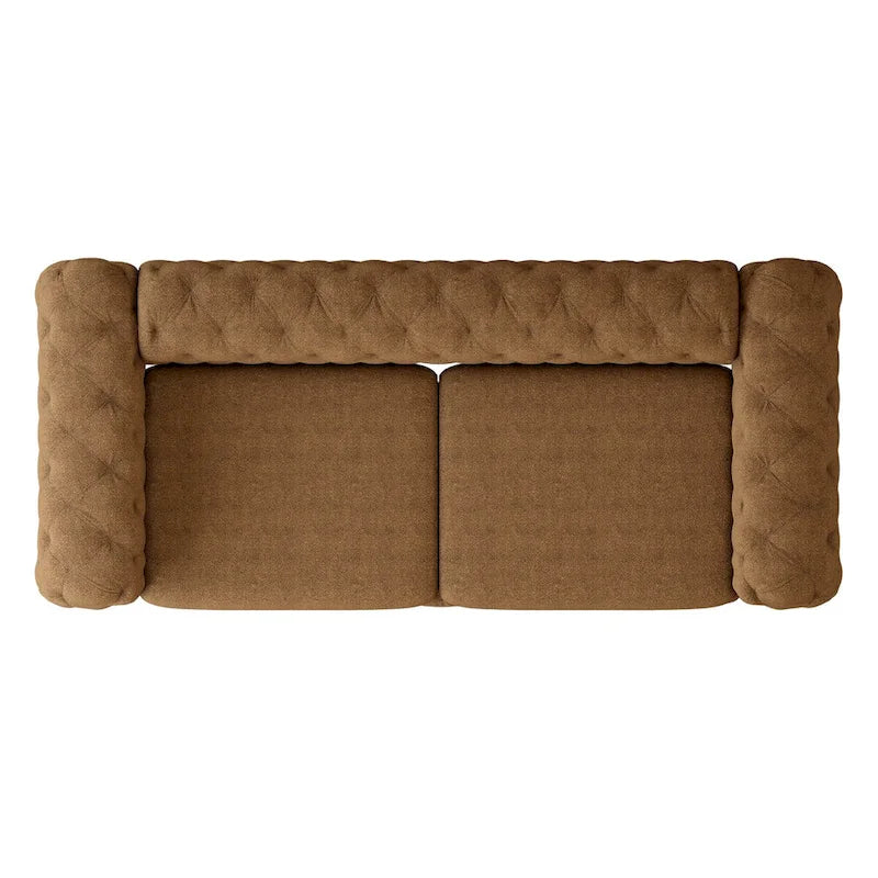 Canapé Chesterfield capitonné en velours Corvus Aosta