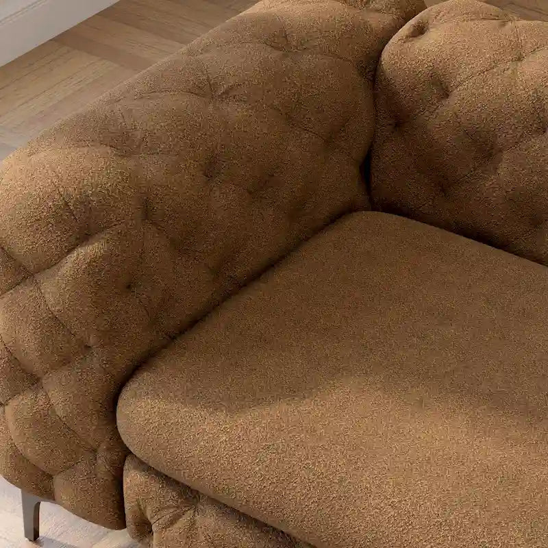 Canapé Chesterfield capitonné en velours Corvus Aosta