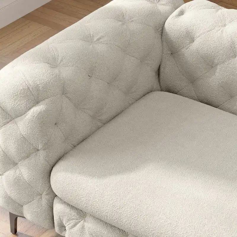 Canapé Chesterfield capitonné en velours Corvus Aosta