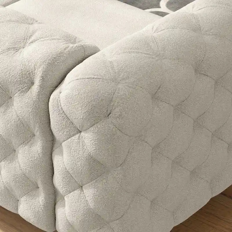 Canapé Chesterfield capitonné en velours Corvus Aosta