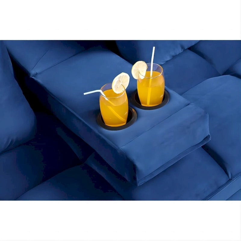 Canapé en velours 66.25 - L 66.25 X P 34