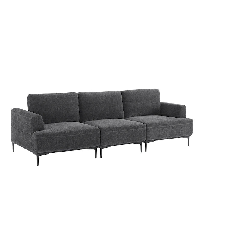 Canapé rembourré Dinardi le plus large de 255 cm avec dossier coulissant