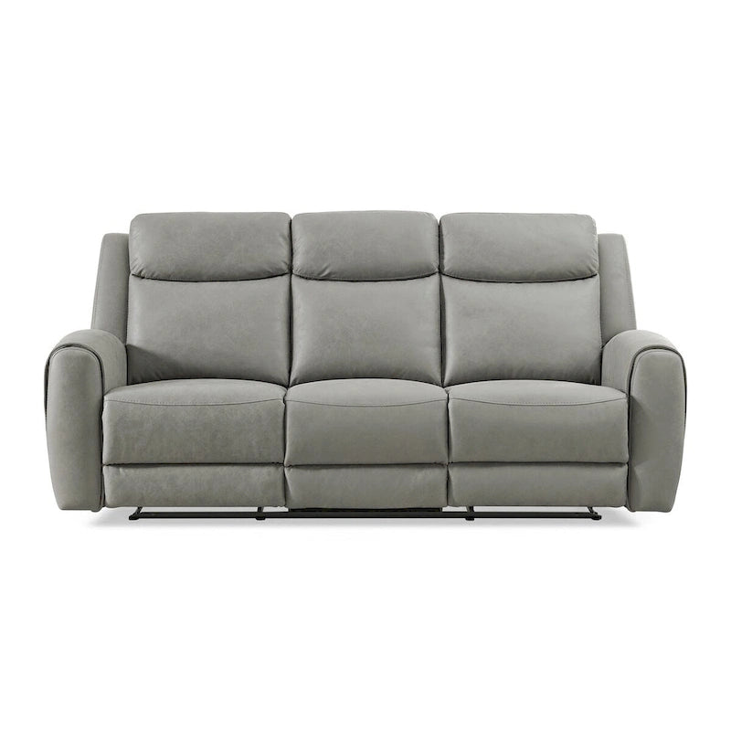 Canapé inclinable manuel transitionnel Roundhill Furniture Wesley, gris