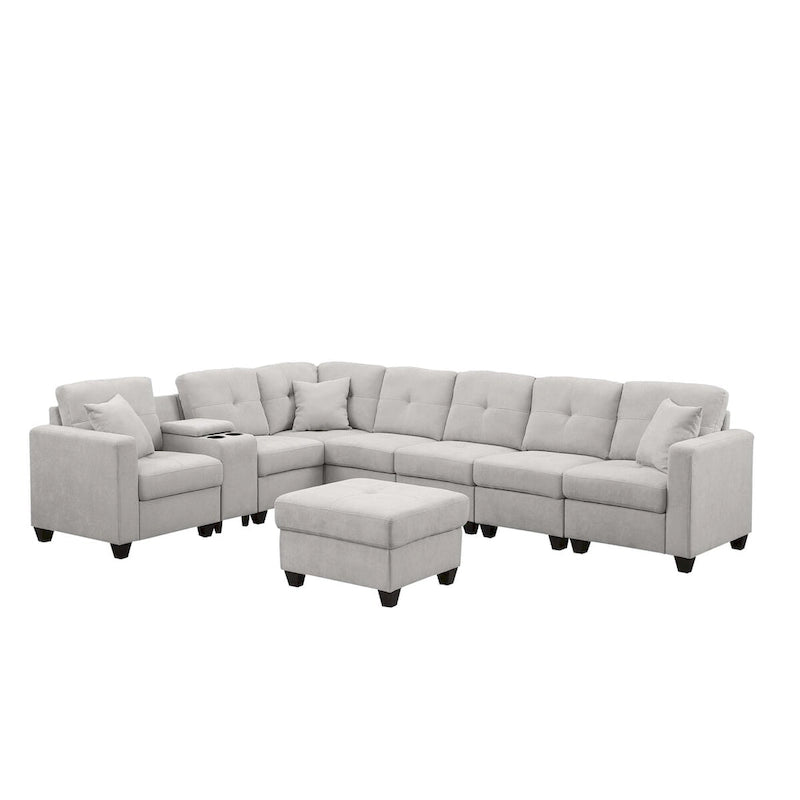 Canapé d'angle modulable en velours