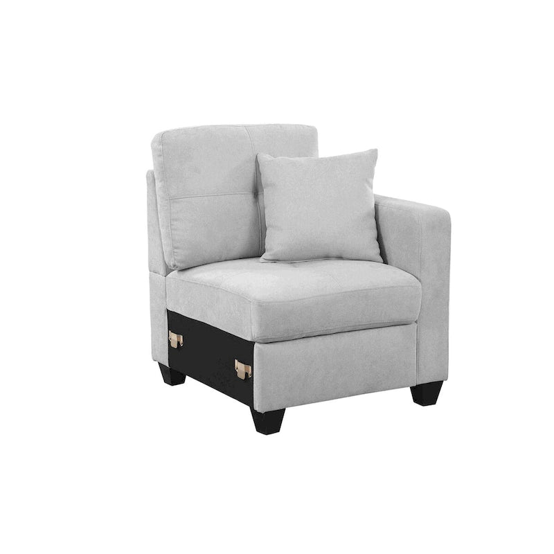 Canapé d'angle modulable en velours