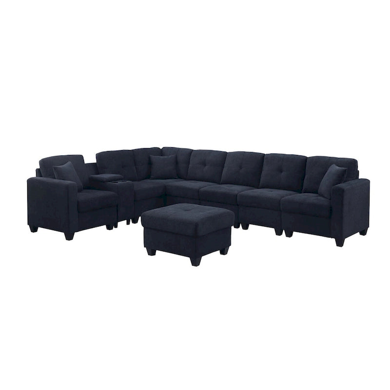 Canapé d'angle modulable en velours