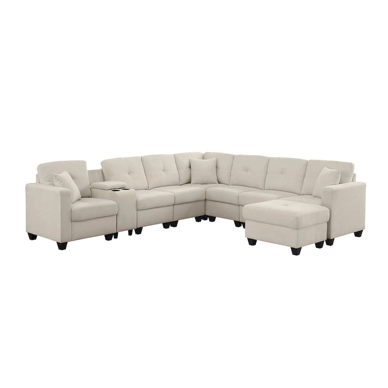 Canapé d'angle modulable en velours