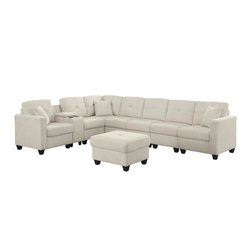 Canapé d'angle modulable en velours