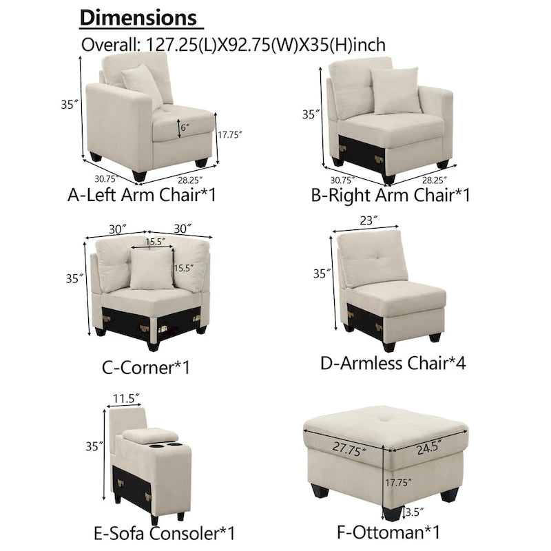 Canapé d'angle modulable en velours