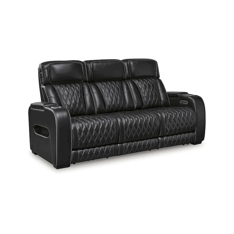 Canapé inclinable électrique Signature Design by Ashley Boyington noir - 86 larg. x 38 prof. x 44 haut.