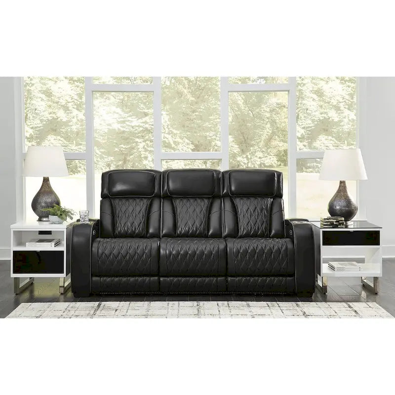Canapé inclinable électrique Signature Design by Ashley Boyington noir - 86 larg. x 38 prof. x 44 haut.