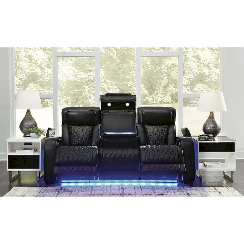 Canapé inclinable électrique Signature Design by Ashley Boyington noir - 86 larg. x 38 prof. x 44 haut.