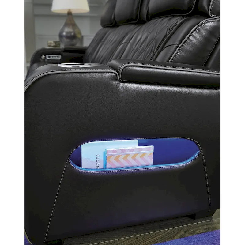 Canapé inclinable électrique Signature Design by Ashley Boyington noir - 86 larg. x 38 prof. x 44 haut.