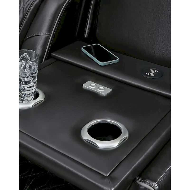 Canapé inclinable électrique Signature Design by Ashley Boyington noir - 86 larg. x 38 prof. x 44 haut.