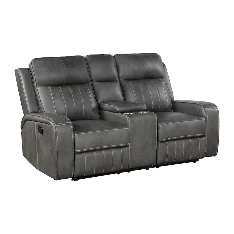 Causeuse inclinable Forrest Grey Motion avec console