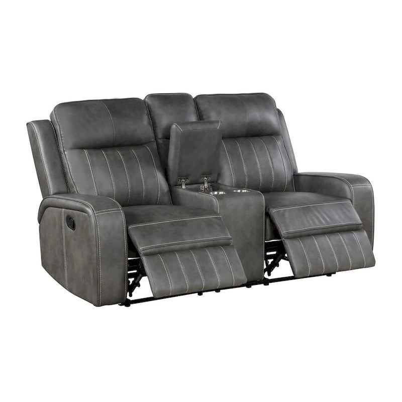 Causeuse inclinable Forrest Grey Motion avec console