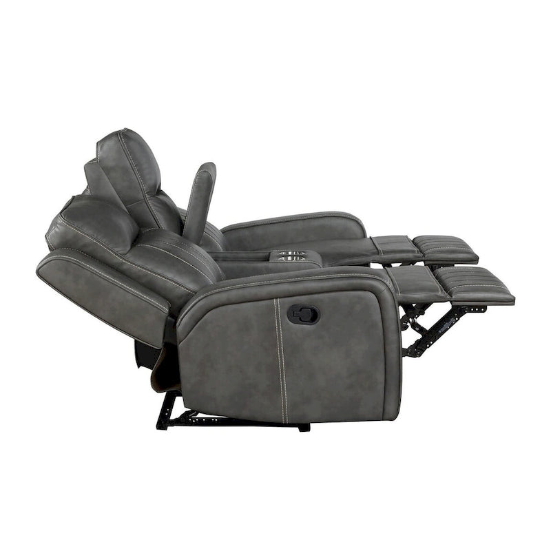 Causeuse inclinable Forrest Grey Motion avec console