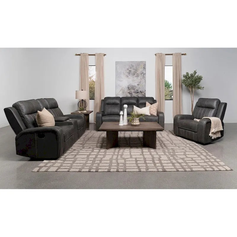 Causeuse inclinable Forrest Grey Motion avec console