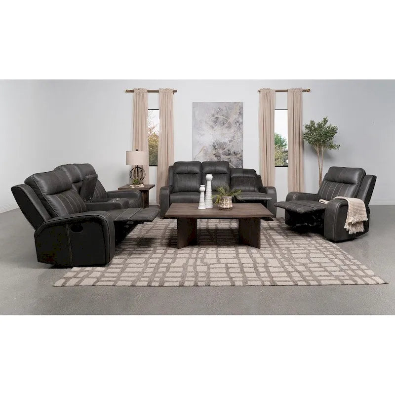 Causeuse inclinable Forrest Grey Motion avec console