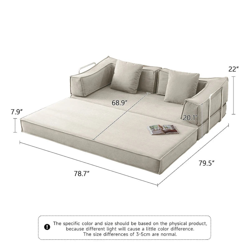 JASIWAY Canapé-lit convertible moderne vintage