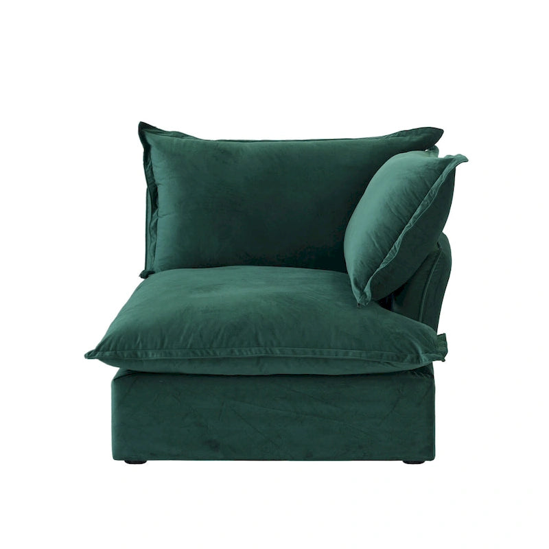 Canapé modulable, canapé 3 ou 4 places en velours, canapé confortable de style minimaliste pour salon et appartement