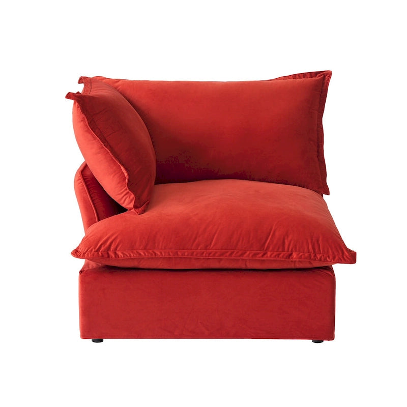 Canapé modulable, canapé 3 ou 4 places en velours, canapé confortable de style minimaliste pour salon et appartement