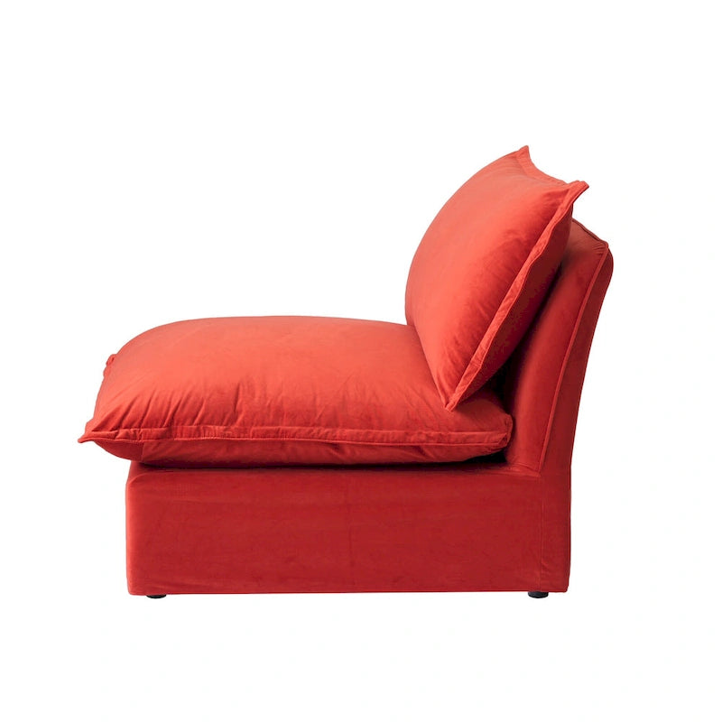 Canapé modulable, canapé 3 ou 4 places en velours, canapé confortable de style minimaliste pour salon et appartement