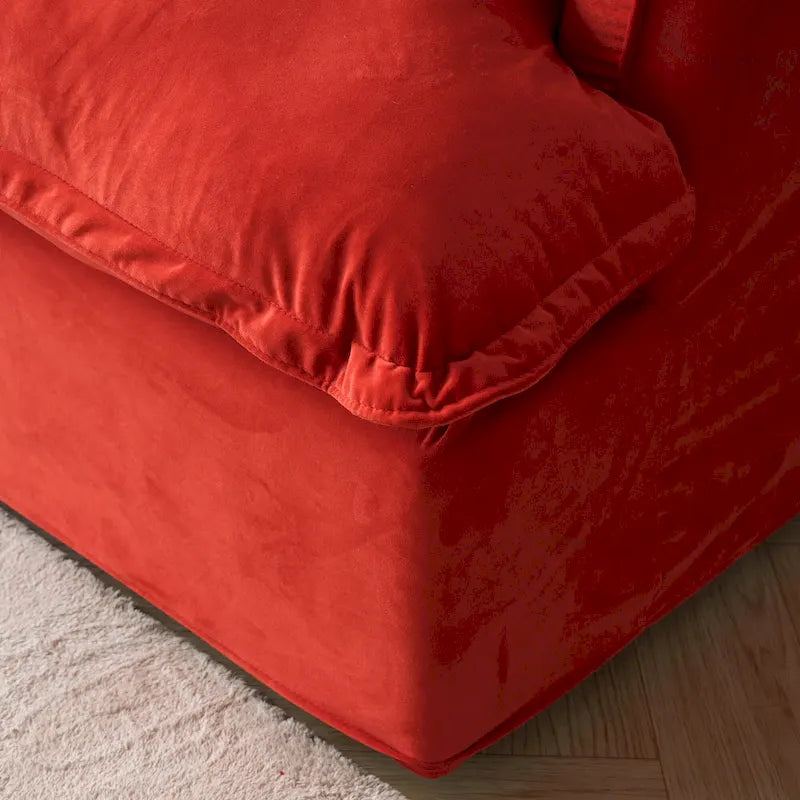 Canapé modulable, canapé 3 ou 4 places en velours, canapé confortable de style minimaliste pour salon et appartement