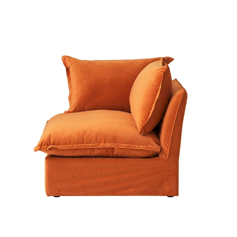 Canapé modulable, canapé 3 ou 4 places en velours, canapé confortable de style minimaliste pour salon et appartement