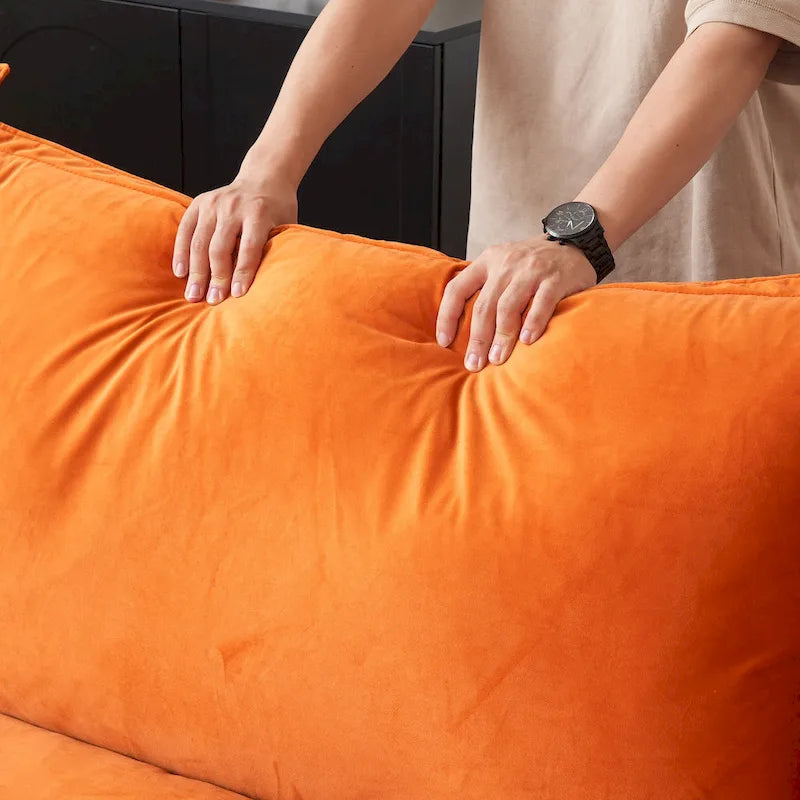 Canapé modulable, canapé 3 ou 4 places en velours, canapé confortable de style minimaliste pour salon et appartement