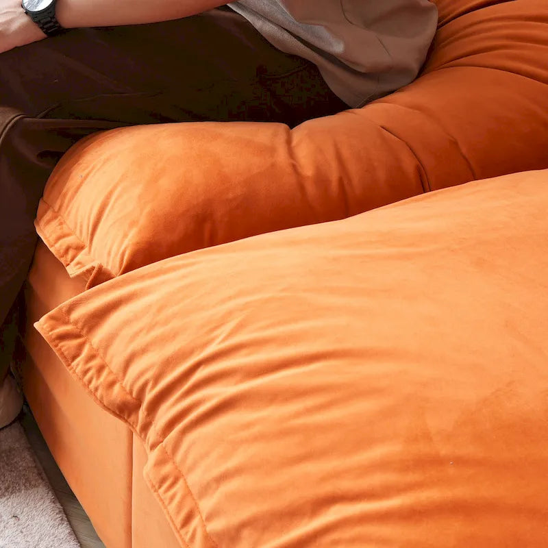 Canapé modulable, canapé 3 ou 4 places en velours, canapé confortable de style minimaliste pour salon et appartement