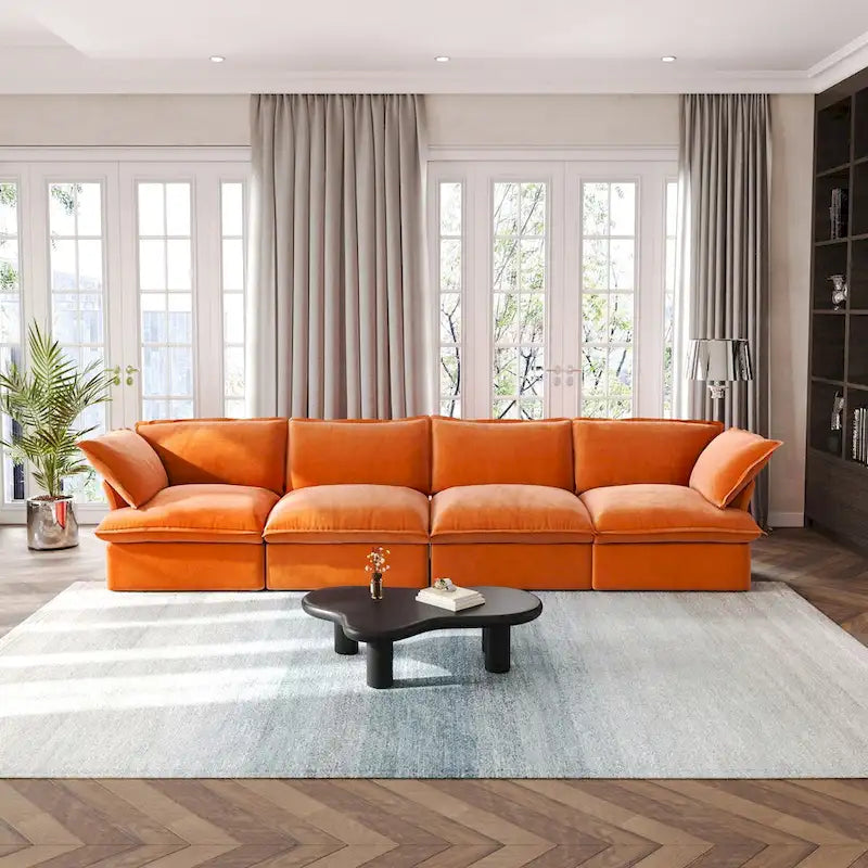 Canapé modulaire, canapé 4 places en velours 162,98, canapé pour salon ou appartement