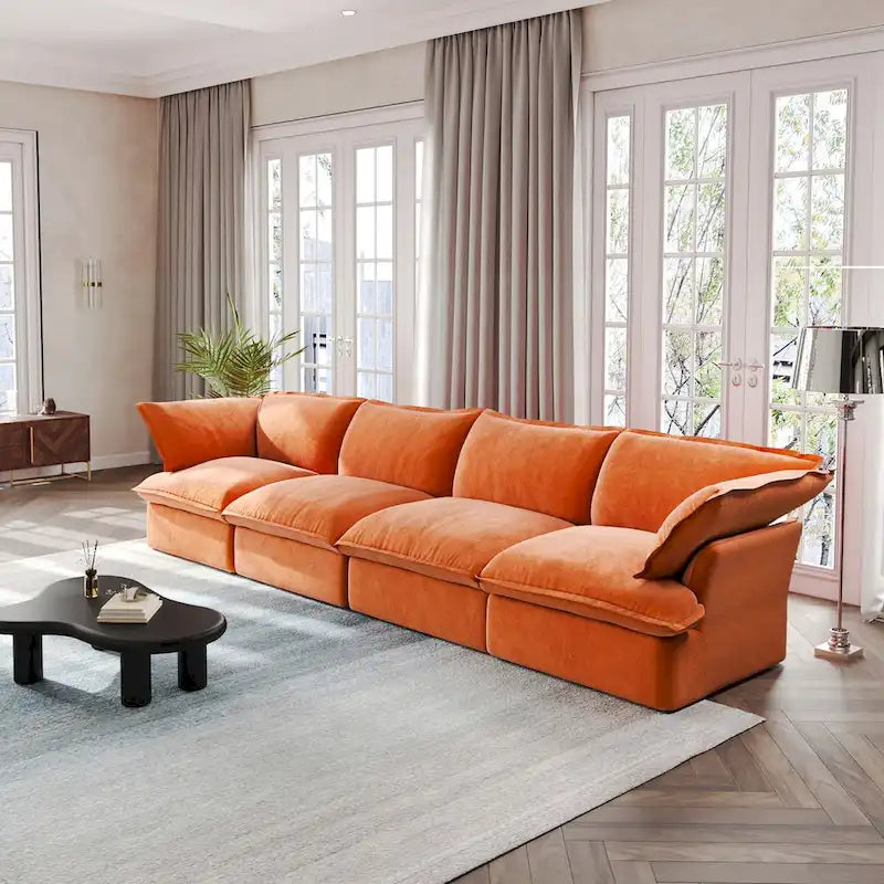 Canapé modulaire, canapé 4 places en velours 162,98, canapé pour salon ou appartement