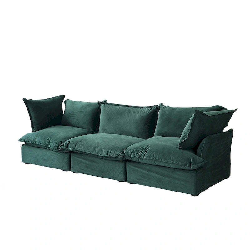 Canapé modulaire sectionnel, canapé 3 places en velours 122,82